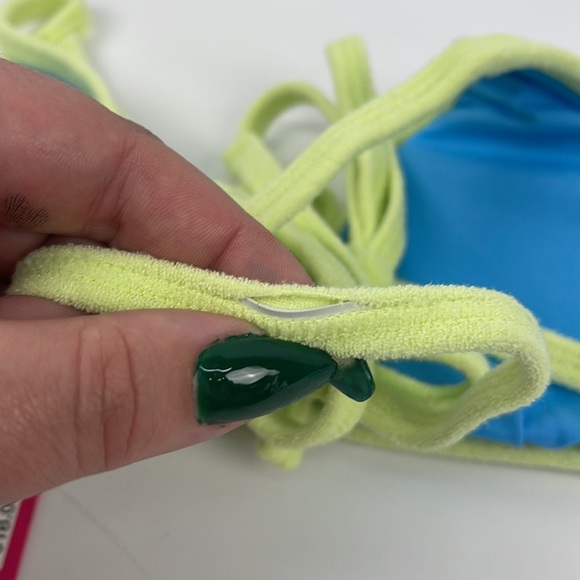 Xhilaration Blue and Green Bikini Top - Picture 8 of 8